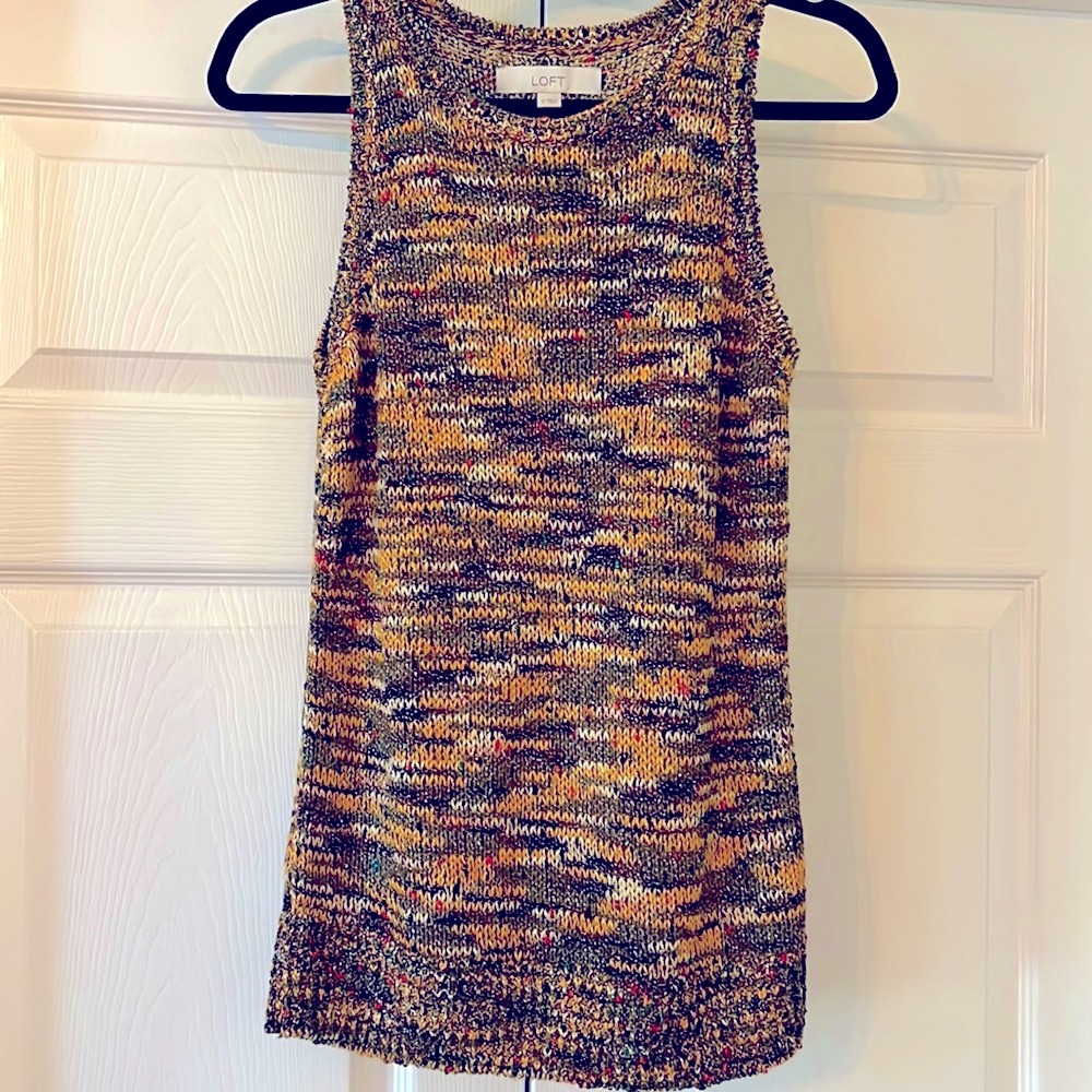NWT!! Loft crochet sweater- size S